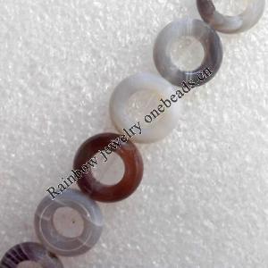 Persian Gulf Agate Beads, Dount, O:12mm I:6mm, Hole:Approx 1mm, Sold per 15.7-inch Strand