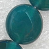 Green Agate Beads, Flat Round, 12mm, Hole:Approx 1mm, Sold per 15.7-inch Strand