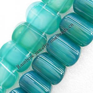 Green Agate Beads, 25x16mm, Hole:Approx 2mm, Sold per 15.7-inch Strand