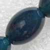 Green Agate Beads, Oval, 8x12mm, Hole:Approx 1mm, Sold per 15.7-inch Strand