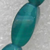 Green Agate Beads, Twist Oval, 8x16mm, Hole:Approx 1mm, Sold per 15.7-inch Strand