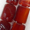 Red Agate Beads, Rectangle, 20x29mm, Hole:Approx 2mm, Sold per 15.7-inch Strand