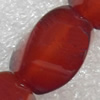 Red Agate Beads, Twist Oval, 10x14mm, Hole:Approx 1mm, Sold per 15.7-inch Strand