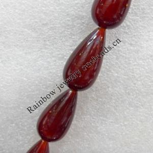 Red Agate Beads, Teardrop, 6x8mm, Hole:Approx 1mm, Sold per 15.7-inch Strand