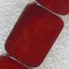 Red Agate Beads, Rectangle, 16x22mm, Hole:Approx 1mm, Sold per 15.7-inch Strand