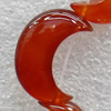 Red Agate Beads, Moon, 15x20mm, Hole:Approx 1mm, Sold per 15.7-inch Strand
