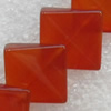 Red Agate Beads, Square, 12mm, Hole:Approx 1mm, Sold per 15.7-inch Strand