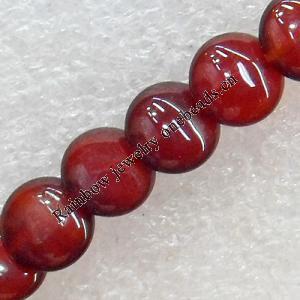 Red Agate Beads, Flat Round, 8mm, Hole:Approx 1mm, Sold per 15.7-inch Strand