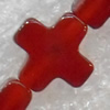 Red Agate Beads, Cross, 8mm, Hole:Approx 1mm, Sold per 15.7-inch Strand