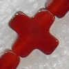 Red Agate Beads, Cross, 10mm, Hole:Approx 1mm, Sold per 15.7-inch Strand