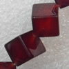Red Agate Beads, Cube, 5mm, Hole:Approx 1mm, Sold per 15.7-inch Strand