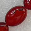Red Agate Beads, Flat Oval, 8x10mm, Hole:Approx 1mm, Sold per 15.7-inch Strand