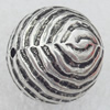 Jewelry Findings, CCB Plastic Beads Antique Silver, Round, 20mm, Hole:2mm, Sold by Bag