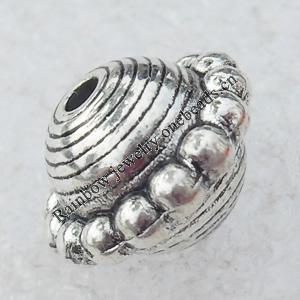 Jewelry Findings, CCB Plastic Beads Antique Silver, 9x12mm, Hole:2mm, Sold by Bag