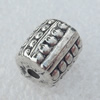Jewelry Findings, CCB Plastic Beads Antique Silver, Tube, 11x10mm, Hole:2.5mm, Sold by Bag