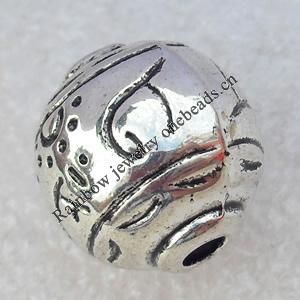 Jewelry Findings, CCB Plastic Beads Antique Silver, 15mm, Hole:3mm, Sold by Bag