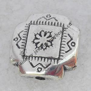 Jewelry Findings, CCB Plastic Beads Antique Silver, 16mm, Hole:2mm, Sold by Bag