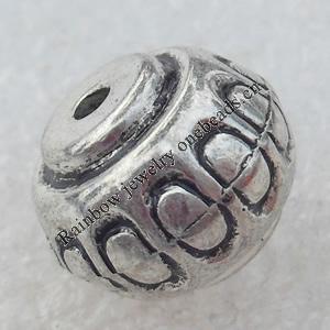 Jewelry Findings, CCB Plastic Beads Antique Silver, Rondelle, 11x14mm, Hole:2mm, Sold by Bag