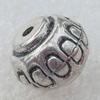 Jewelry Findings, CCB Plastic Beads Antique Silver, Rondelle, 11x14mm, Hole:2mm, Sold by Bag