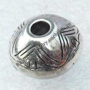 Jewelry Findings, CCB Plastic Beads Antique Silver, 15x11mm, Hole:4mm, Sold by Bag