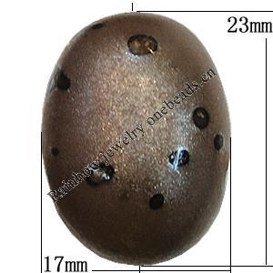 Ceramics Beads, Oval 23x17mm Hole:1.5mm, Sold by Bag