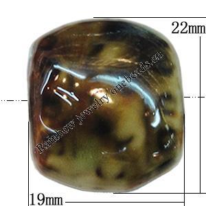 Ceramics Beads, 22x19mm Hole:2mm, Sold by Bag