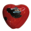 Ceramics Beads, Heart 25x27mm Hole:3mm, Sold by Bag