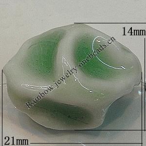 Ceramics Beads, 21x14mm Hole:2mm, Sold by Bag