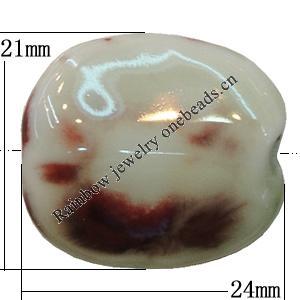 Ceramics Beads, 24x21mm Hole:3mm, Sold by Bag