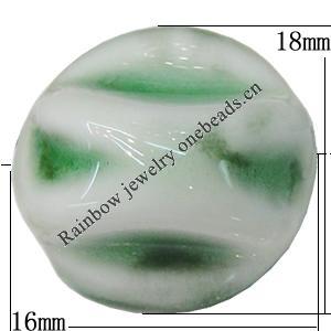 Ceramics Beads, 18x16mm Hole:4mm, Sold by Bag