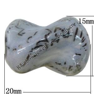 Ceramics Beads, 20x15mm Hole:2.5mm, Sold by Bag