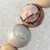 Agate Beads, Round, 6mm, Hole:Approx 1mm, Sold per 15.7-inch Strand