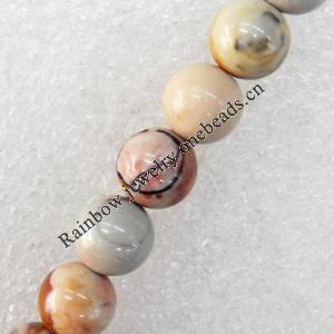 Agate Beads, Round, 6mm, Hole:Approx 1mm, Sold per 15.7-inch Strand