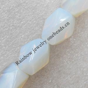 Moonstone Beads, Faceted Polygon, 18x12mm, Hole:Approx 1mm, Sold per 15.7-inch Strand