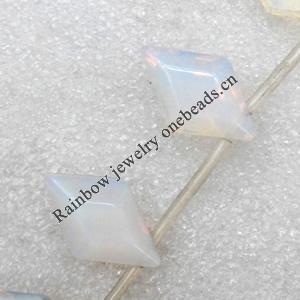Moonstone Beads, Faceted Diamond, 13x22x11mm, Hole:Approx 1.5mm, Sold by PC
