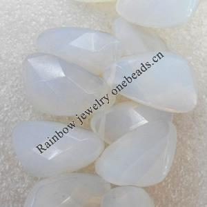 Moonstone Beads, Faceted Nugget, 16x25mm, Hole:Approx 1.5mm, Sold by PC