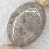 Agate Beads, Flat Oval, 12x16mm, Hole:Approx 1mm, Sold per 15.7-inch Strand