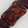 Agate Beads, Rectangle, 25x35mm, Hole:Approx 1.5mm, Sold per 15.7-inch Strand