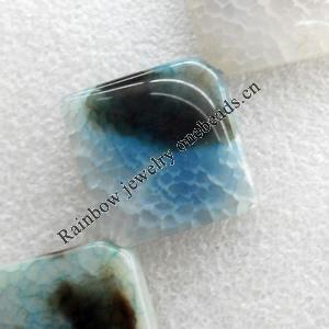 Agate Beads, Diamond, 25mm, Hole:Approx 1.5mm, Sold per 15.7-inch Strand