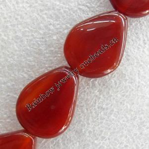 Red Agate Beads, Teardro,18x25mm, Hole:Approx 1.5mm, Sold per 15.7-inch Strand
