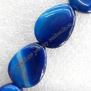 Agate Beads, Teardrop, 18x25mm, Hole:Approx 1.5mm, Sold per 15.7-inch Strand