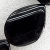 Black Agate Beads, Twist Flat Oval, 25x35mm, Hole:Approx 1.5mm, Sold per 15.7-inch Strand