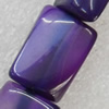 Agate Beads, Rectangle, 12x16mm, Hole:Approx 1.5mm, Sold per 15.7-inch Strand