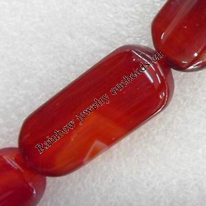 Red Agate Beads, 17x40mm, Hole:Approx 1.5mm, Sold per 15.7-inch Strand