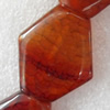 Agate Beads, Polygon, 25x31mm, Hole:Approx 1.5mm, Sold per 15.7-inch Strand