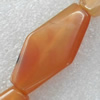 Agate Beads, Polygon, 18x37x8mm, Hole:Approx 1.5mm, Sold per 15.7-inch Strand