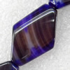 Agate Beads, Diamond, 20x30mm, Hole:Approx 1.5mm, Sold per 15.7-inch Strand