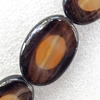 Agate Beads, Flat Oval, 20x25mm, Hole:Approx 1.5mm, Sold per 15.7-inch Strand