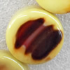 Agate Beads, Flat Round, 25x10mm, Hole:Approx 1.5mm, Sold per 15.7-inch Strand
