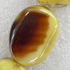 Agate Beads, Flat Oval, 15x20mm, Hole:Approx 1.5mm, Sold per 15.7-inch Strand